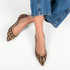 Zapatos cómodos Superblandas Air leopardo para mujer, tejidos y de punta estilizada